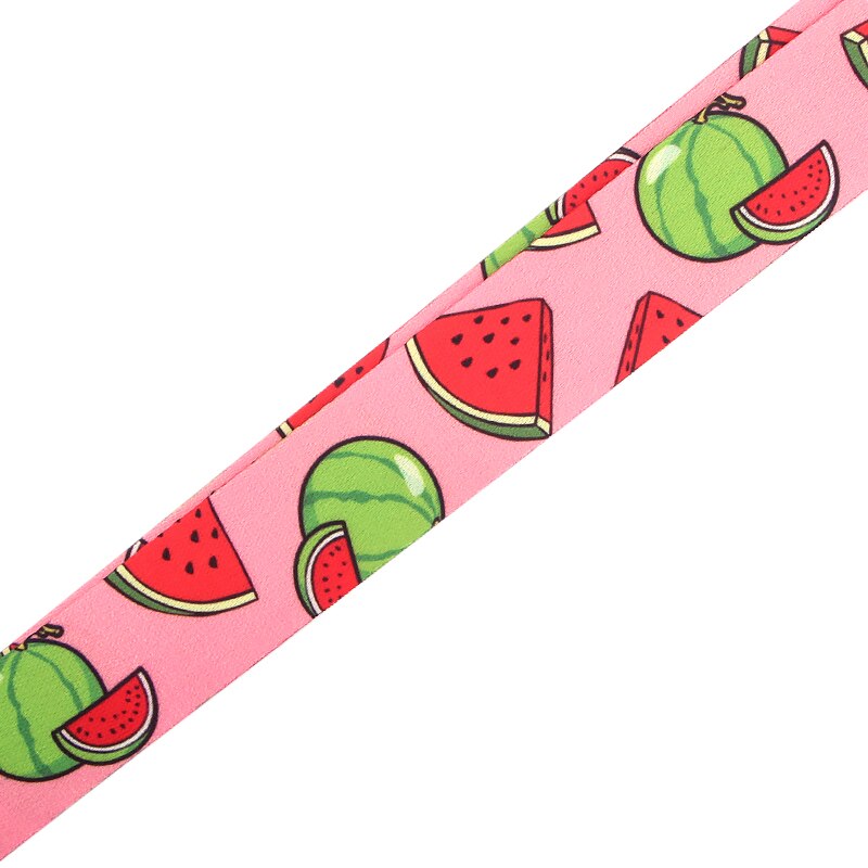 Homegaga Cartoon Watermelon Print Lanyards Mobile Phone Student Card Holder Cute Fruit Print Neck Strap Hang Rope for Kids D2432