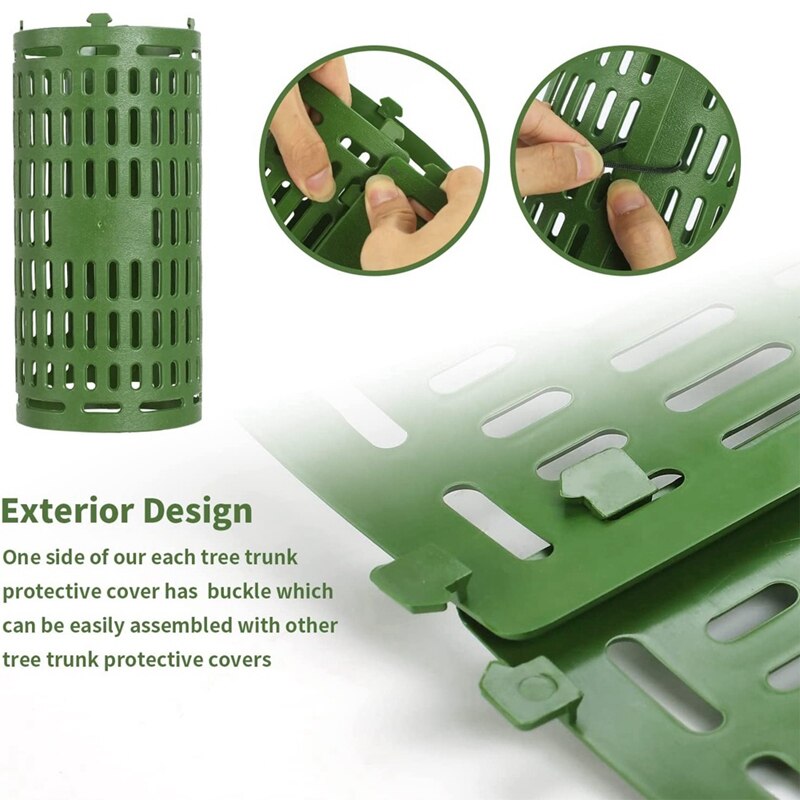 10 Pack Plastic Plant Tree Trunk Protectors Easy Flexible Tree Guard Expandable Nursery Mesh Tree Bark Protector