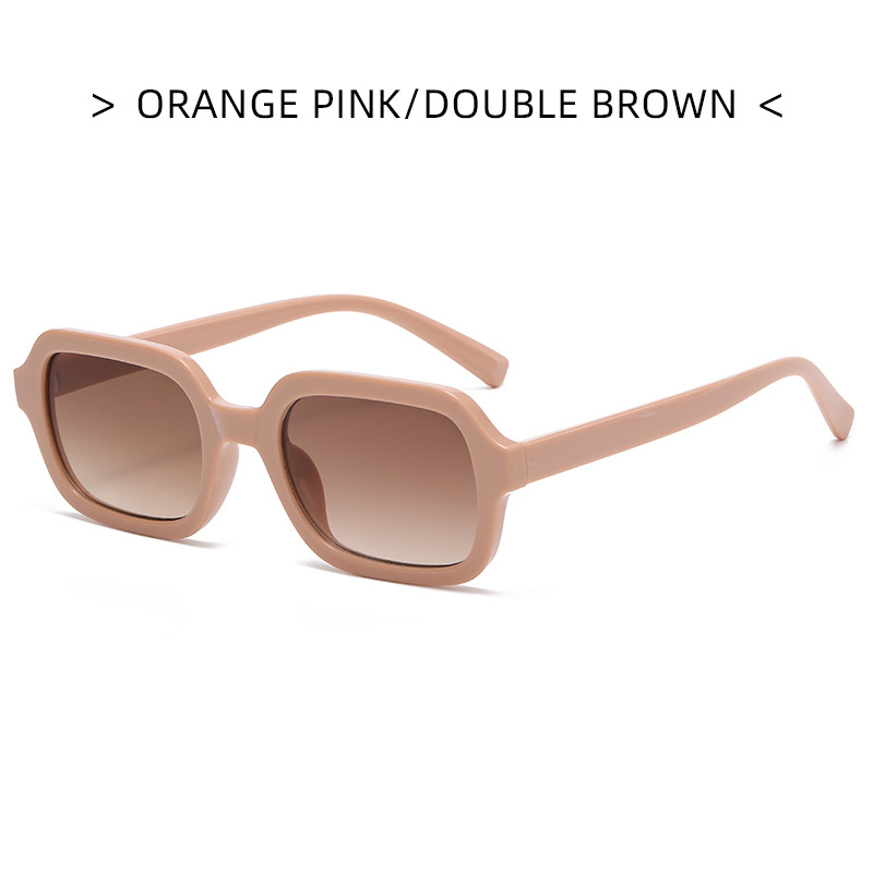 Vwktuun Jahrgang damen-sonnenbrille, kleines quadratisches modell,  uv400 farbenfrohe Straße-sonnenbrillen für damen: Gelb