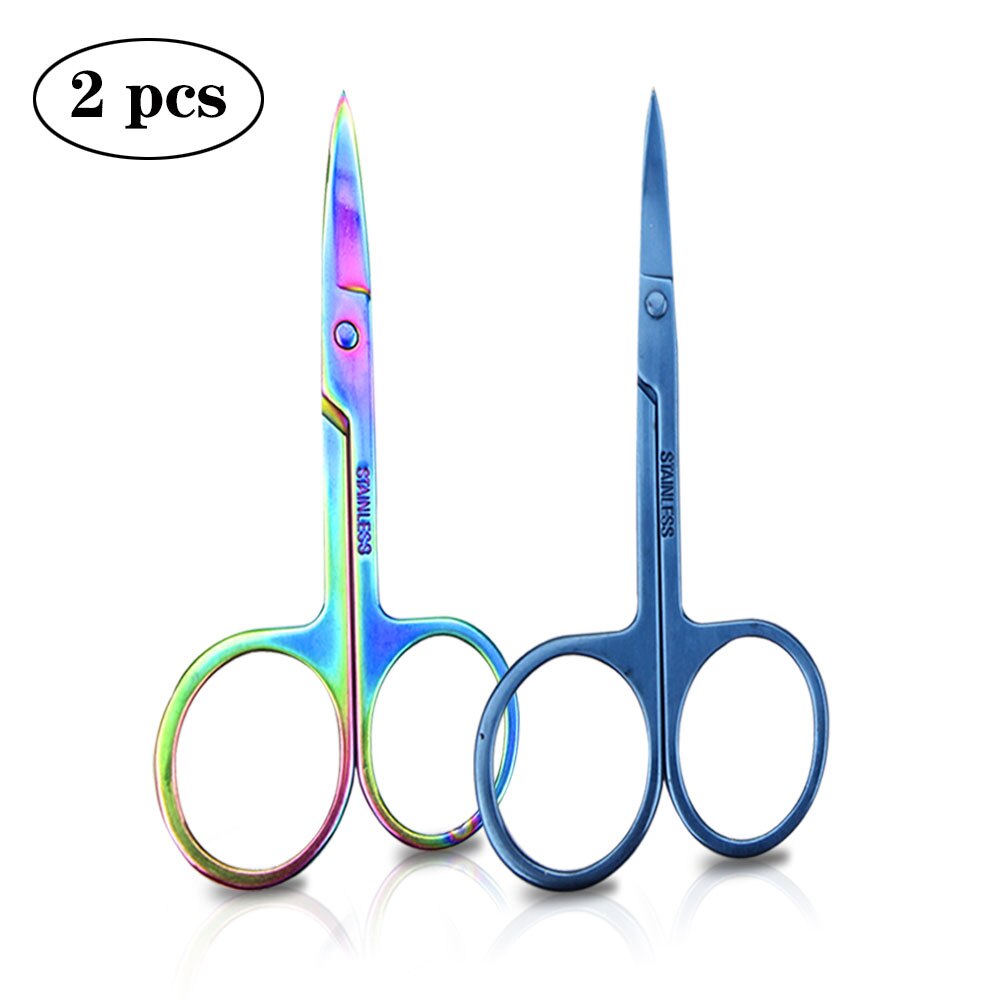 Stainless Steel Manicure Scissors Nail Cuticle Nipper Cutter Eyebrow Dead Skin Remover Ingrown Toenail Curved Head Makeup Tools: set 2