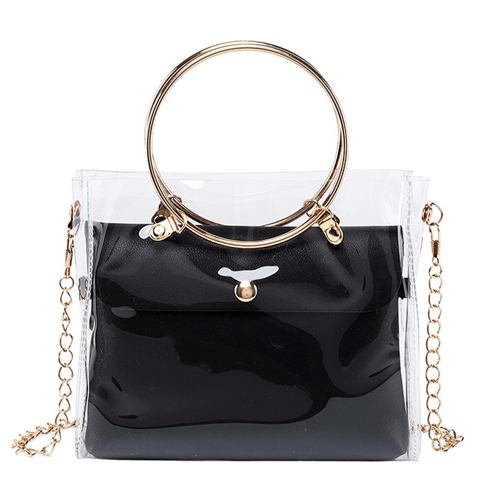 crossbody bags for women Lady Shoulders Jelly Package Handbag Purse Mobile Phone Messenger Bag bolsa feminina#25: Black