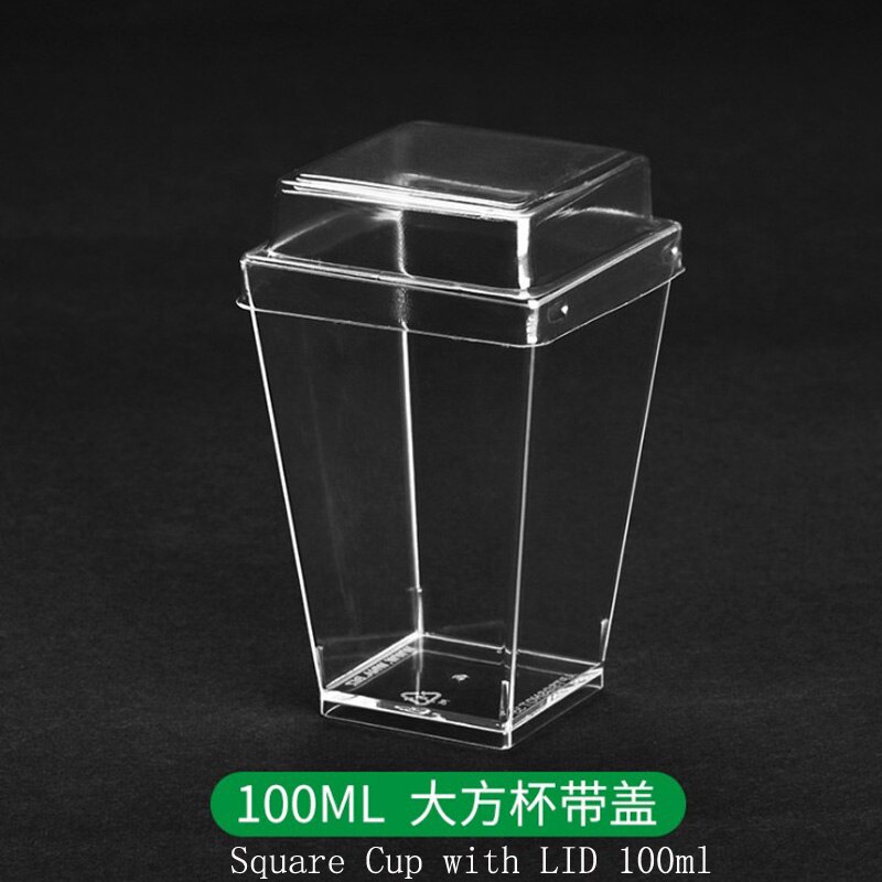 manufacturers Small capacity PS plastic Pudding Mousse Cup Wood Bran Dessert Cup Jelly Cup TIRAMISU INJECTION Cup water bottle: 200pcs big with lid