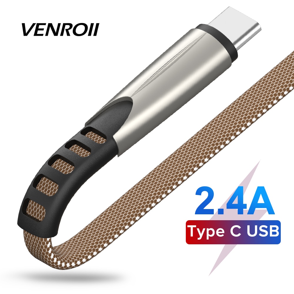 2.4A USB C Kabel Nylon Handy Daten Sync Kabel für LG HTC Schnelle Lade Typ-C Draht für samsung Galaxy S10 S9 Plus Hinweis 8 7