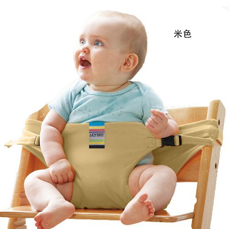 Barnstol bärbar spädbarnsstol matsal lunchstol/säte säkerhetsbälte matning barnstol sele babystol sits  er733: Kaki