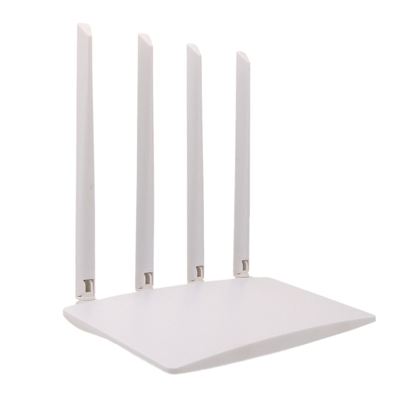 AU42-Draadloze Router 300Mbps Wifi Router Repeater 4 Antennes Signaal Versterker Netwerk Extender Voor Home Office Eu Plug: Default Title