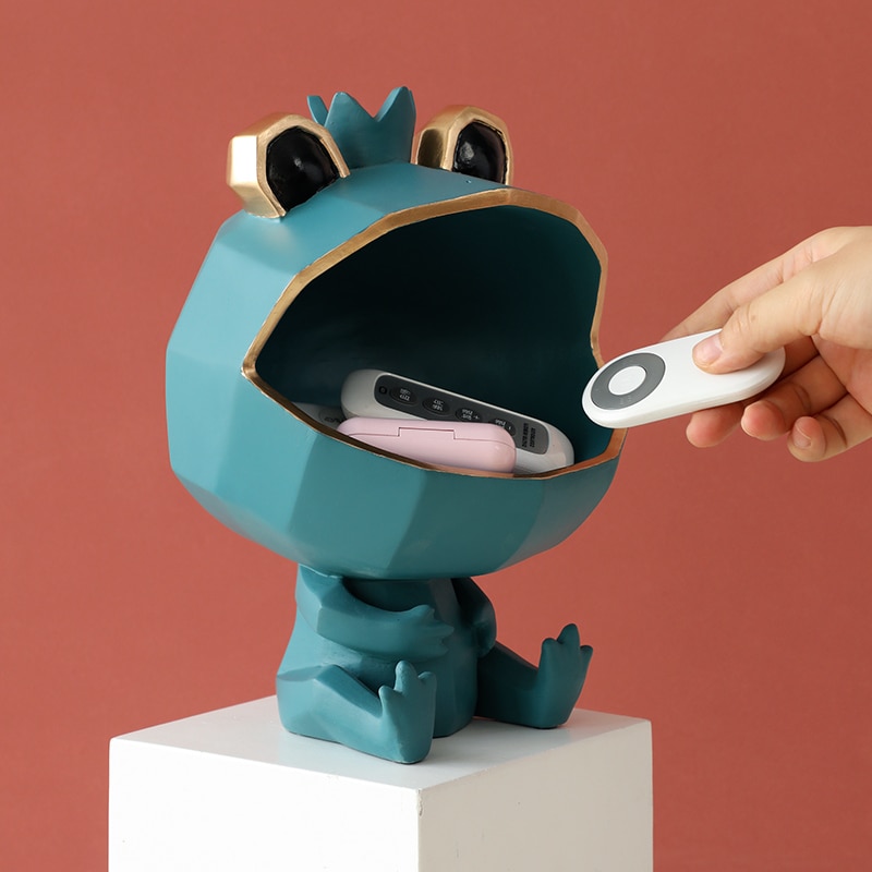 Frosch Lagerung Kasten Behälter Harz hause büro Schmuck Schlüssel Kasten Obst Süssigkeit Kasten Frosch figur skulptur moderne kunst statuen für dekoration