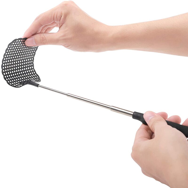 9 Packs of Retractable Fly Swatter, Retractable Stainless Steel Handle, Suitable for Home, Classroom and Office