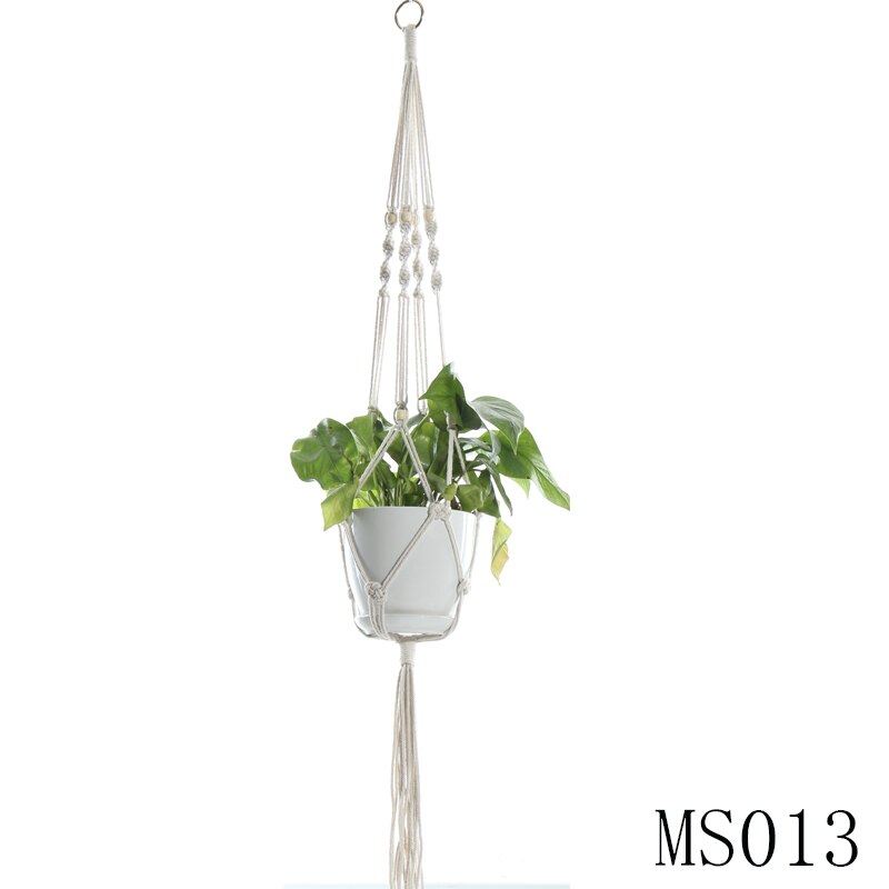 Macrame Plant Hanger Hanging Planter Wall Art Boho Home Decor 41 Inches Decorative Flower Pot Holder Boho Bohemian Home: MS013