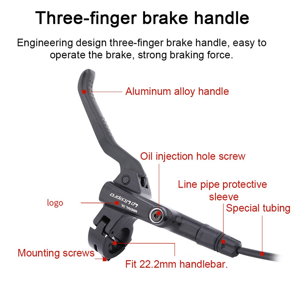 A Pair Bicycle Brake Hydraulic Oil Brake Bicycle Oil Brake Mountain Bike Brake Front Rear Bike Oil Brake Kit Bike Parts