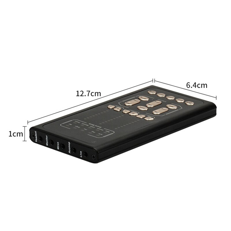 Bluetooth Voice Changer Sound Card Camouflage Modulator with Adjustment Function and 9 Different Sound Effects