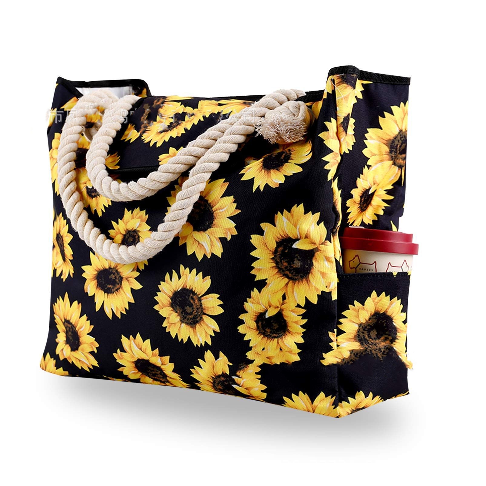 Casual Gestreepte Canvas Tas Voor Vrouwen Grote Capaciteit Schoudertas Dagelijkse Boodschappenbakken Student Boekentas Voor School Reizen Strandtas: Bruin