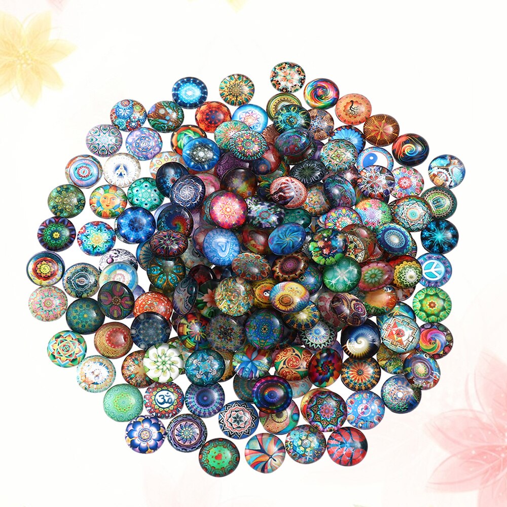 200 stücke 12mm gemischt Runde Mosaik Fliesen für Handwerk Glas Mosaik Liefert für Schmuck Machen