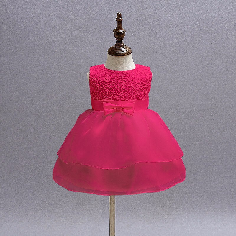 Kinderkleding Zomer Europese En Amerikaanse Meisjes Baby Jurken Volle Maan Honderd Dagen Oud Kind Gaas Rok prins: rose Red / 6m