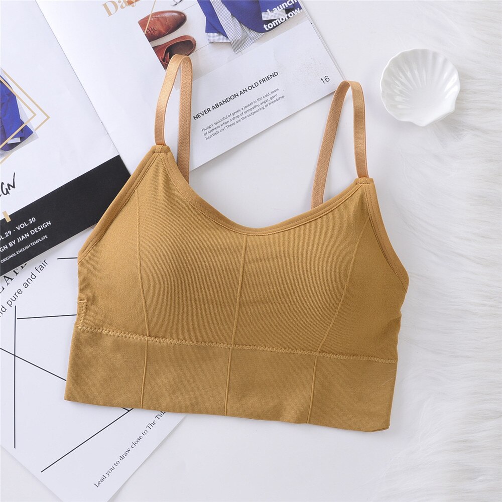 Beauty Back Bras Sexy Push-up Seamless Lingerie Cozy Wireless Lenceria Underwear Comfort Bralette нижнее белье женское: Yellow