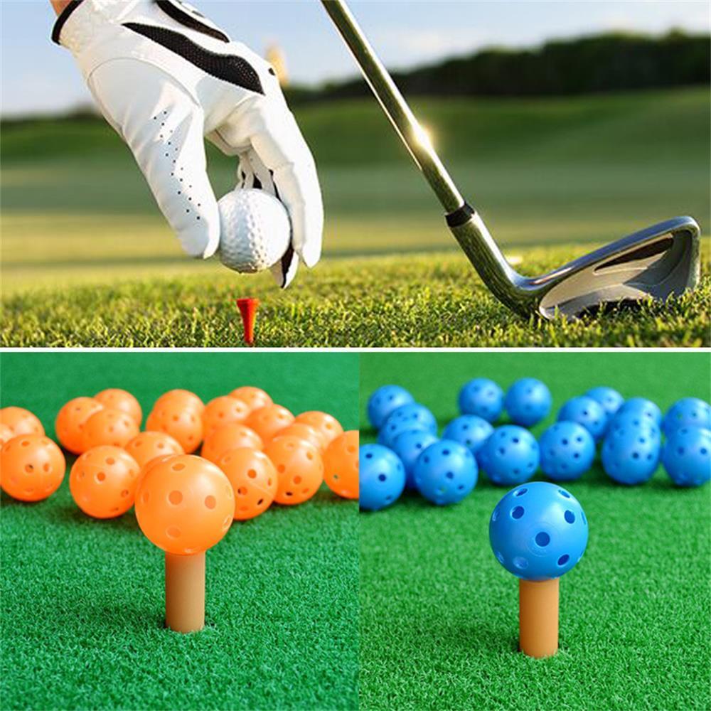 10pcs/lot Indoor golf ball golf practice balls golf light ball have hole Golf Training Aids 7 colors to choose