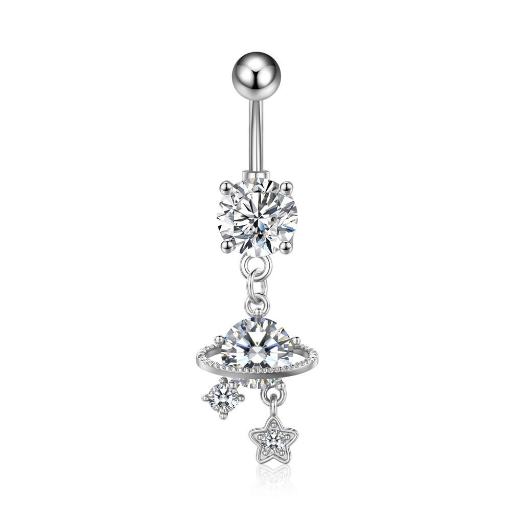 14G Hart Bloemvormige Navel Piercing Ornament Water Navelpiercing Hanger Buik Nombril Piercing Vrouwen Sieraden: Black Gun Plated