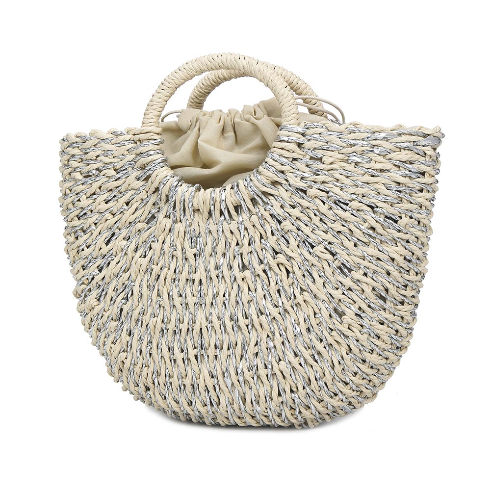 Vrouwen Handtas Handgemaakte Stro Geweven Tote Grote Capaciteit Zomer Strand Schoudertas Party Shopping LXX9