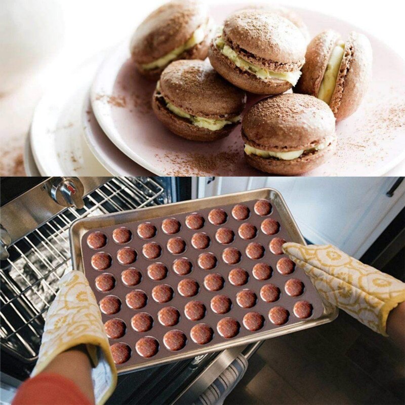 48/30- håls macarons silikonpanna bakmatta bakverk formform ark ark matta tårta efterrätt ugn liner macaron kruka bakverktyg