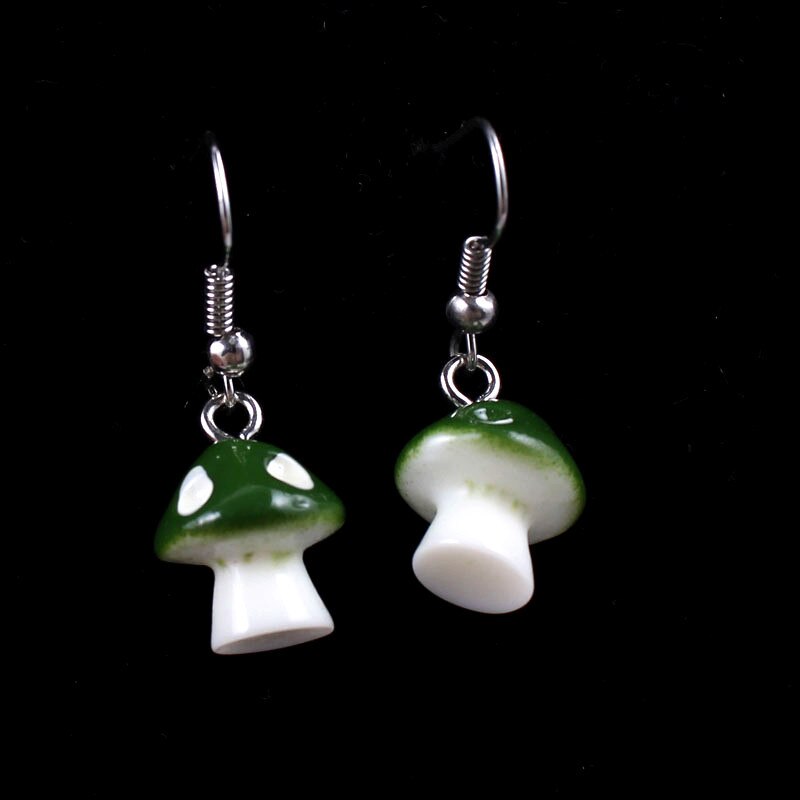 Boucles d'oreilles pendantes en forme de champignon pour femmes et filles, bijoux mignons faits à la main, 8 couleurs, 1.2x3.3cm, petits: 5