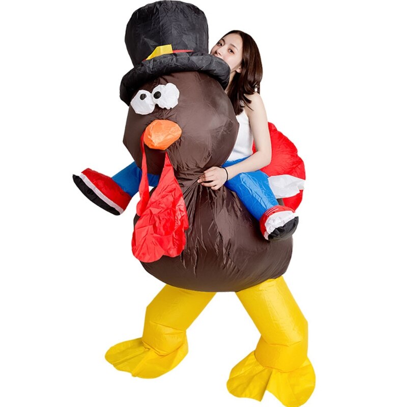 Thanksgiving Turkey Rider Adult Cosplay Inflatable Suit Festive Party Clothing: 9FF501459