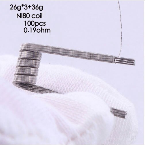 50/100 pcs High Density Pre-built NI80 A1 SS316 Premade Frameclapton Coil DIY Coil Heating alien clapton Coil Wire for rda: 3 26 100pcs ni80