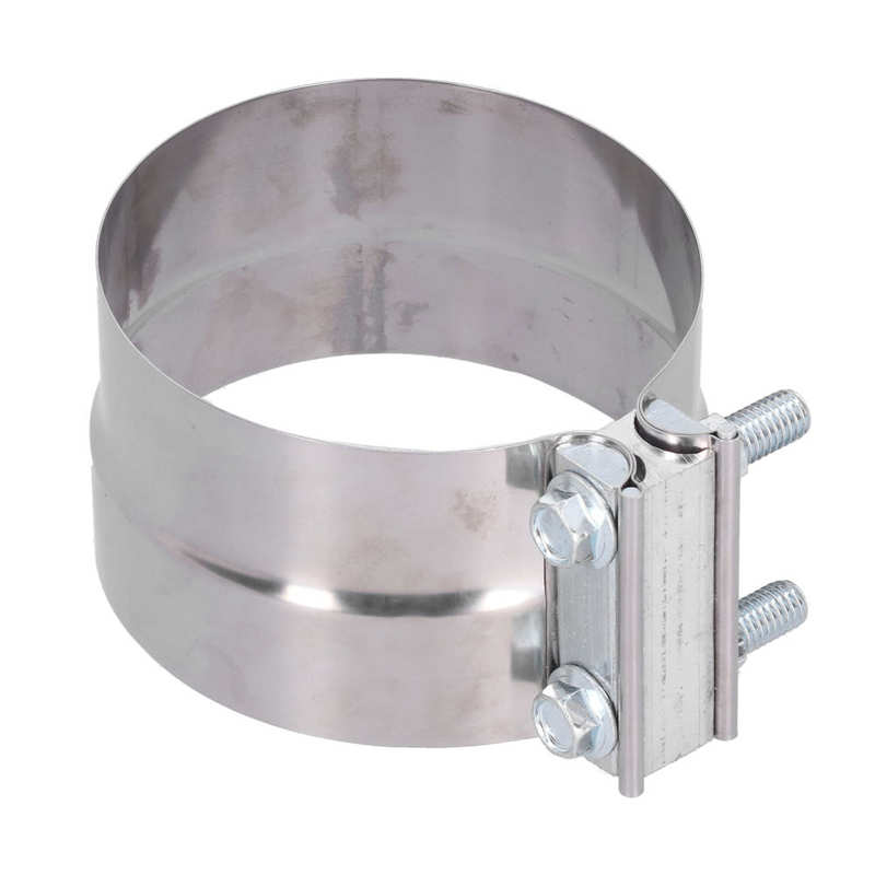 5in Stainless Steel Exhaust Pipe Coupler Band Clamp Lap Joint Connector for Muffler Downpipe Header Manifold