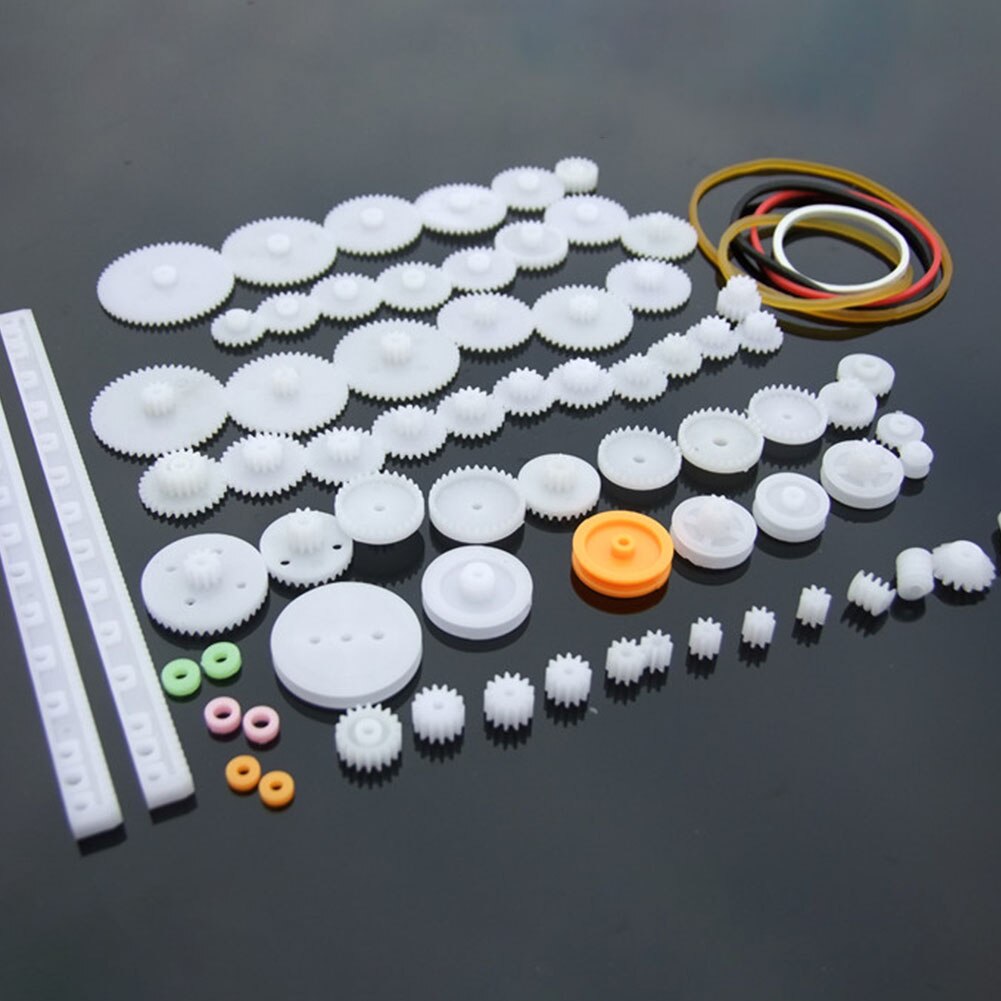 75pcs Repair Tool Worm Gear DIY Kit Single Double Layer Crown Necessary Cog Wheels Assorted Gearbox Car Model For Robot Pulley