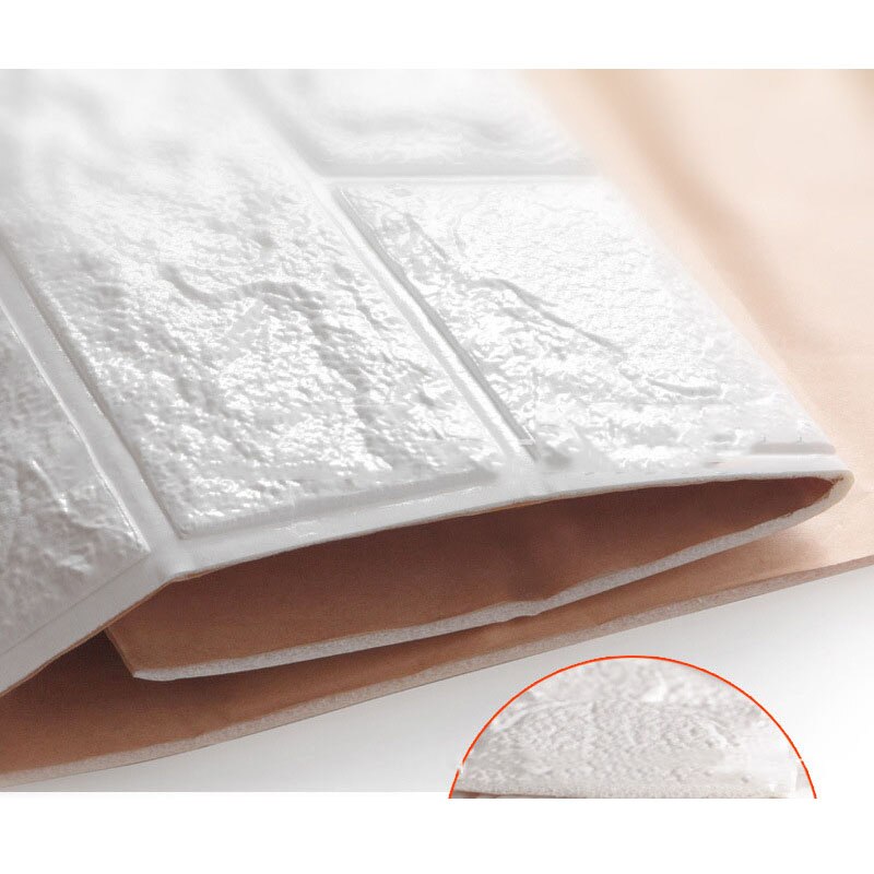 3d solid wall stickers living room wall soft bag wallpaper self-adhesive decorative wallpaper waterproof foam tile stickers