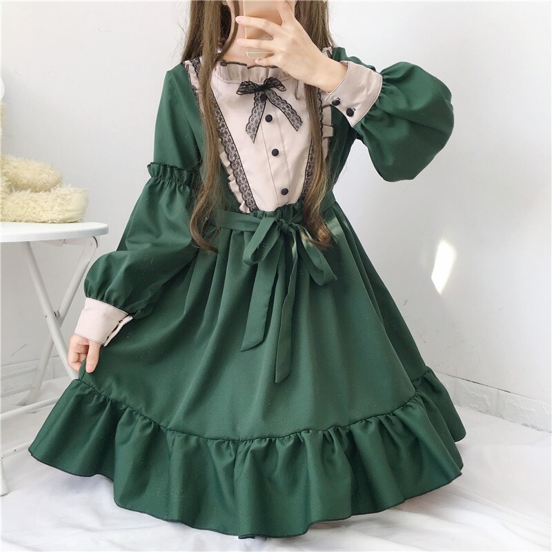 kawaii green dress Korean Kawaii Dress main image 0