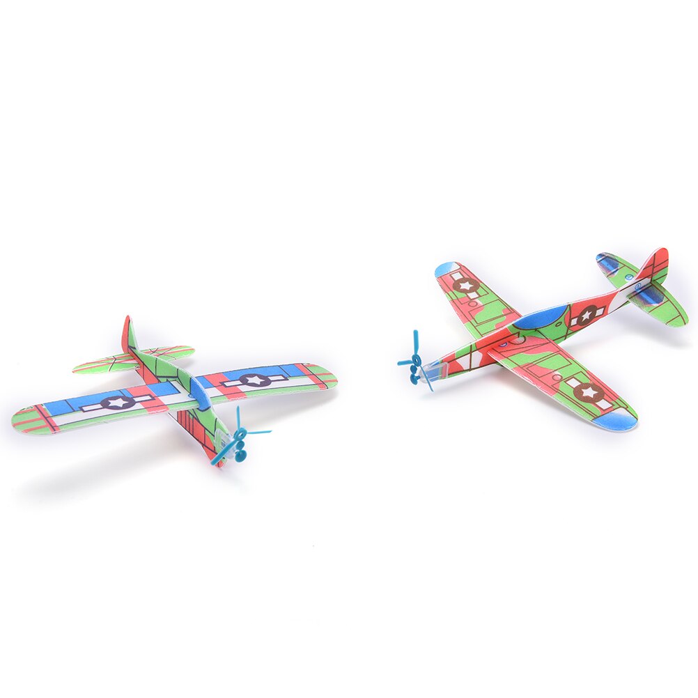 12 stk/parti diy samling flappende vinge flyvende flyvende drage papir flymodel efterligne fugle fly legetøj til børn