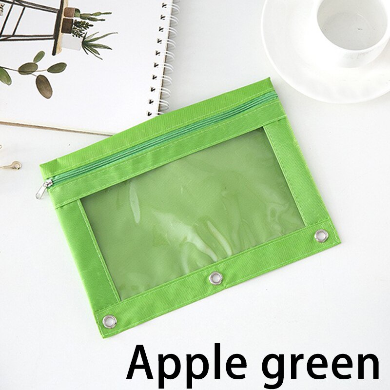 Sac porte-fichiers de documents | Sac de papeterie scolaire et de bureau 1Pc, sac à crayons avec fermeture éclair, pochette avec anneau Rivet, 3 trous: 7