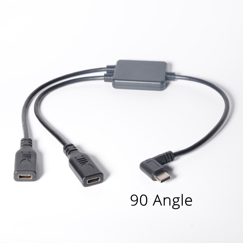 2 in 1 USB C to USB C Y Splitter Cable,Type C Male Splitter Cable, USB 3.1 Type C Male to 2 Female Extension Charging Cable