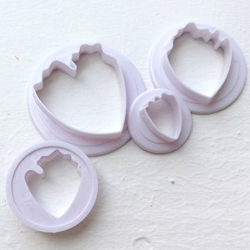 4Pcs/Set Peony Flower Petal Shape Cutter Fondant Cake Sugar Paste Icing Cutting Tool Baking Accessories