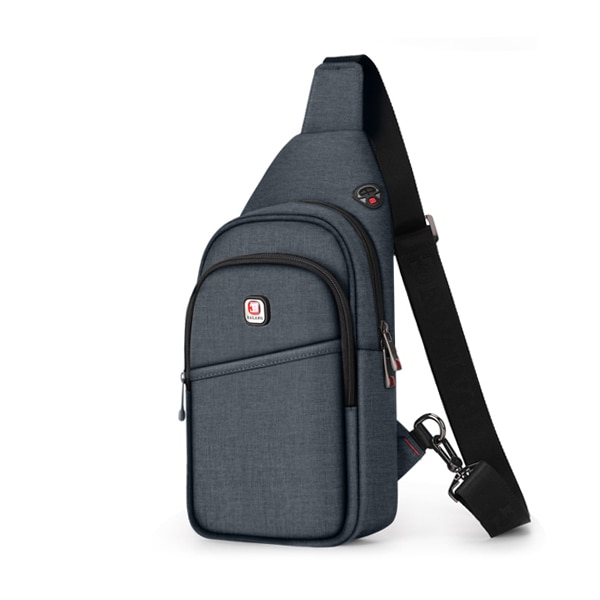 BALANG Crossbody Tassen voor Mannen Messenger Bag Borst Pak Toevallige Zak Waterdichte Nylon Schouderriem Pack: C10A-LinenBlue-Small