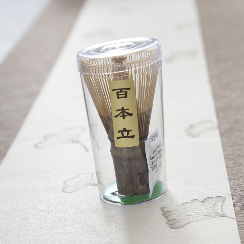 Nyttig bambus matcha piskeris genanvendeligt japansk tesæt chasen matcha børste køkkentilbehør teværktøj tebørste: Lysegul