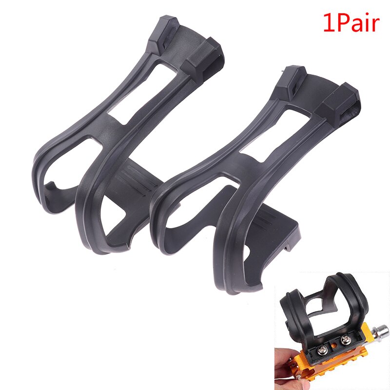 Ultra-light Bicycle Strapless Toe Pedal Clips Bike Bicycle Pedal Half Clips With Screws Cycling Accessories Black
