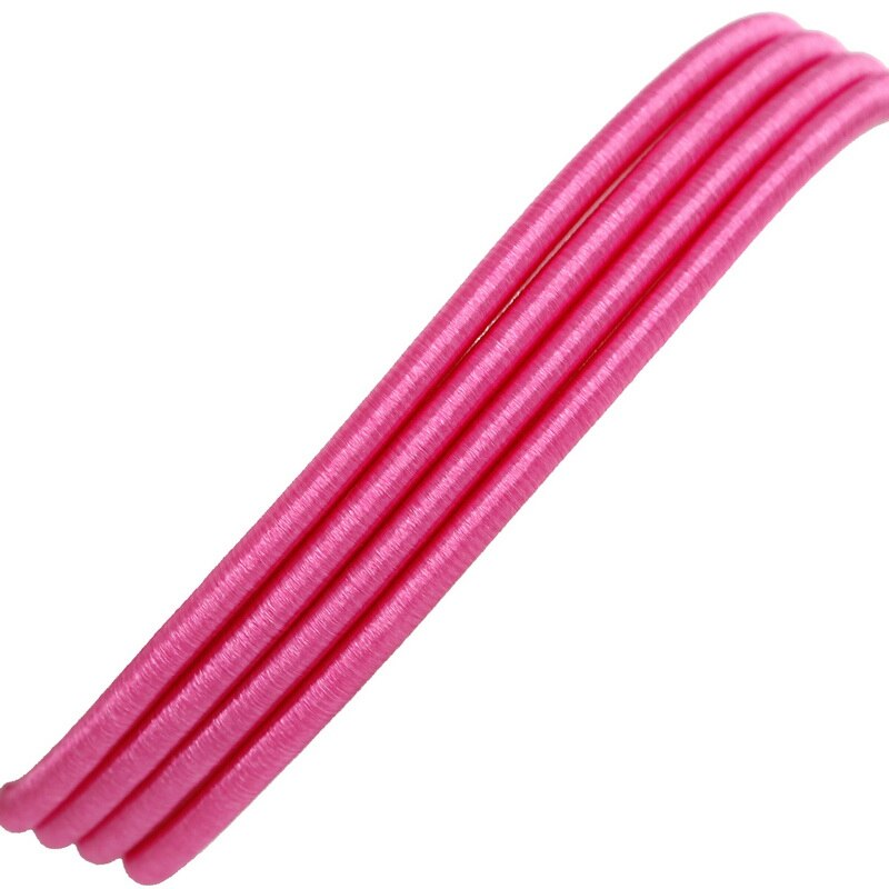 Product Zijde Sieraden Koord met Holle Rubber voor Sieraden Maken DIY Craft Accessoires Nceklace Armband Bevindingen 45 cm/lot: Fuchsia