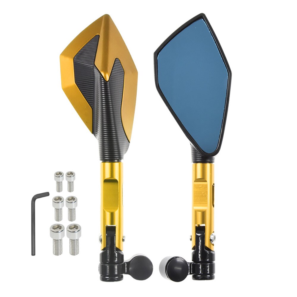 Motorcycle 10mm Mirror PCX160 PCX125 PCX150 CNC Rearview Side Mirrors Universal For HONDA PCX 160 125 150: Gold