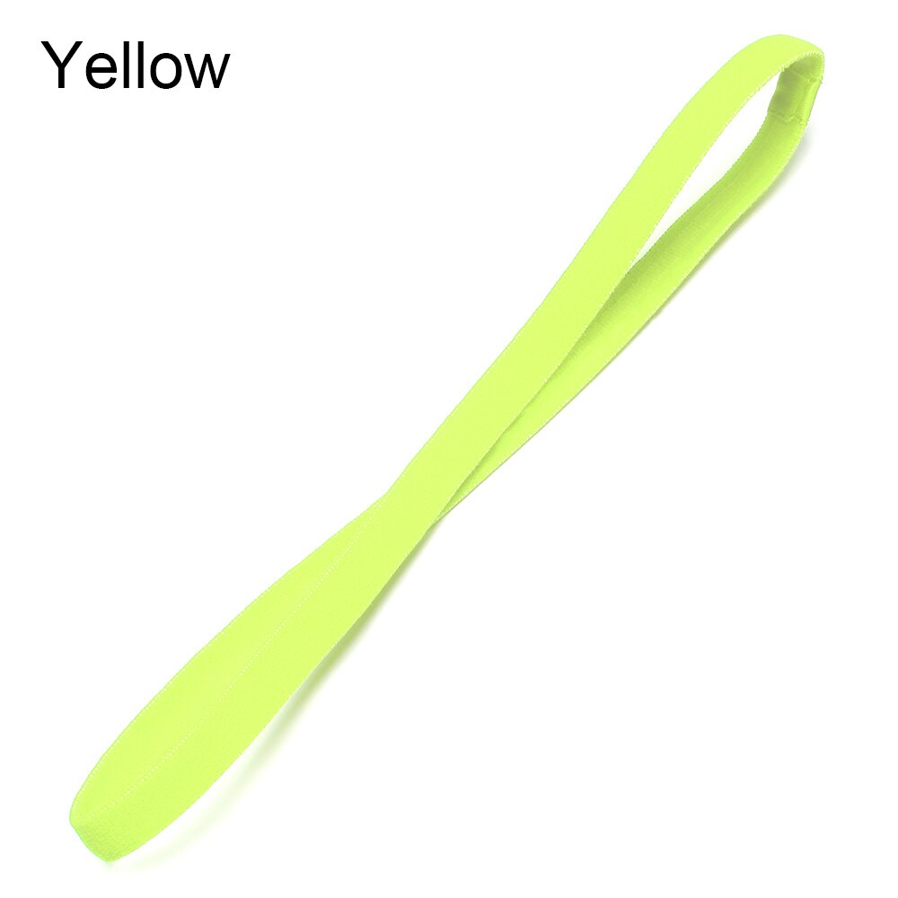 Diadema elástica fina de Color caramelo, cinta para la cabeza antideslizante para deporte, Yoga, gomas para el pelo, accesorios para el cabello, 1 unidad: yellow