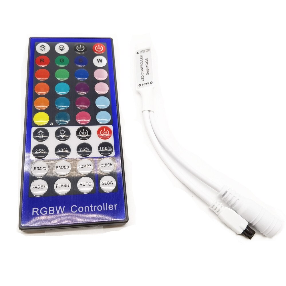 Controlador Led de 44 teclas 24 teclas Controlador LED IR RGB controlador de luces LED IR regulador remoto DC12V Control para tira de LED RGB