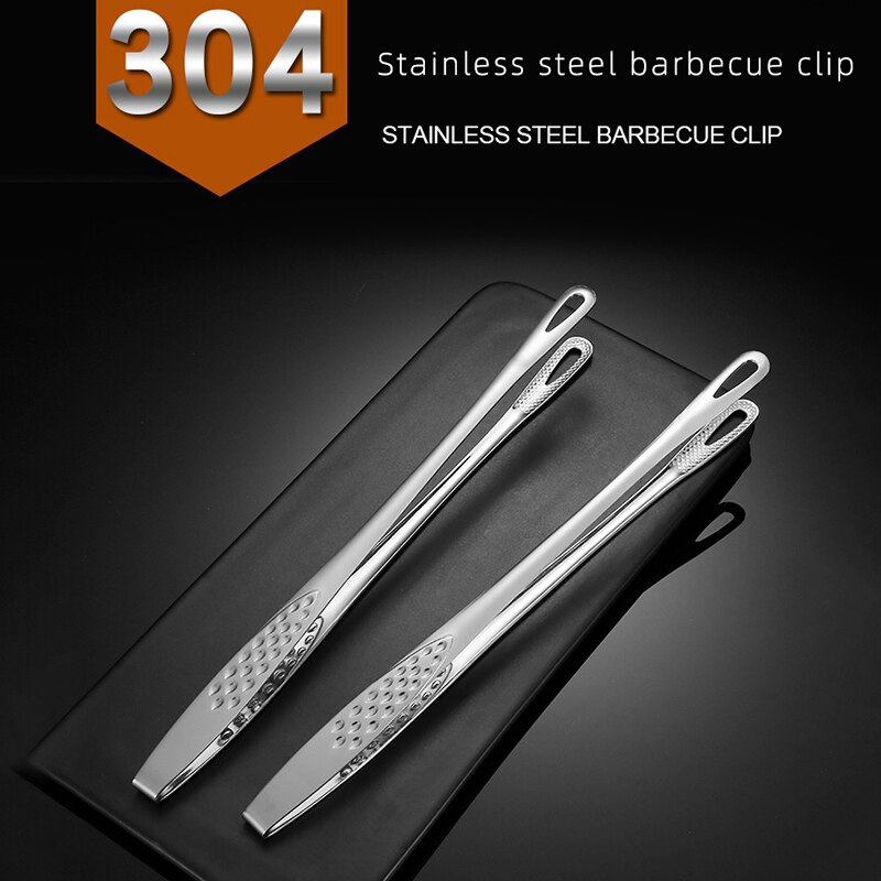 304 Stainless Steel Bbq Tongs Multifunction Resistant Non-Slip Outdoor Food Tongs For Bread Steak Kitchen Accessories Tools