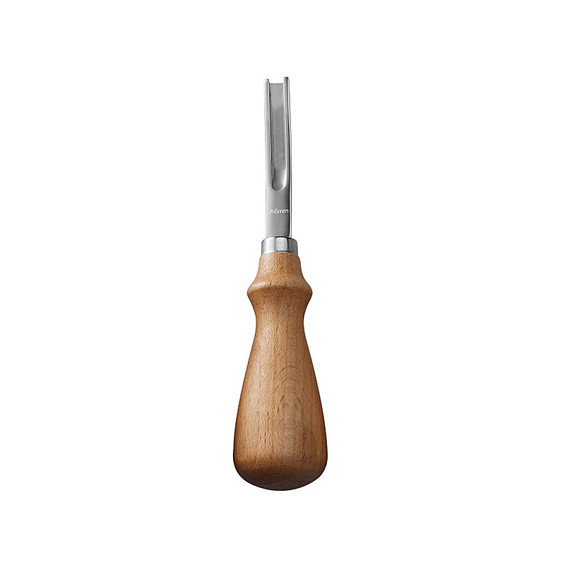 Cuchillo biselador para tallado de cuero, herramienta de corte Manual para cortar bordes, mango de madera, 3 tamaños: 2