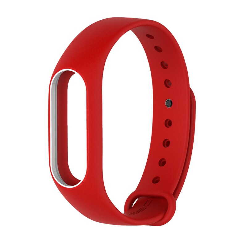 Mijobs Mi Band 2 Strap Silicone Bracelet Wristband Smart Band Accessories wrist mi band2 black Strap for Xiaomi mi band 2 Strap: Red White