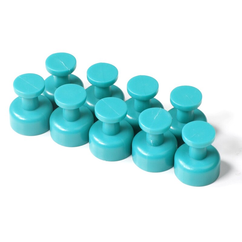 9 uds. De imanes de neodimio fuertes, chinchetas coloridas para nevera, pizarra para puerta, tablones de anuncios, archivos de fotos de oficina: light blue