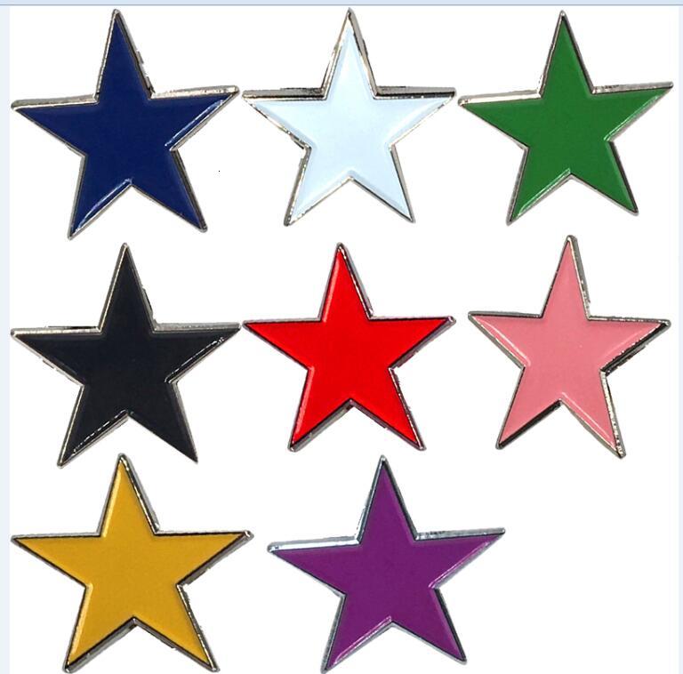 Stjerne revers pin badge pin 8 farver, du vælger