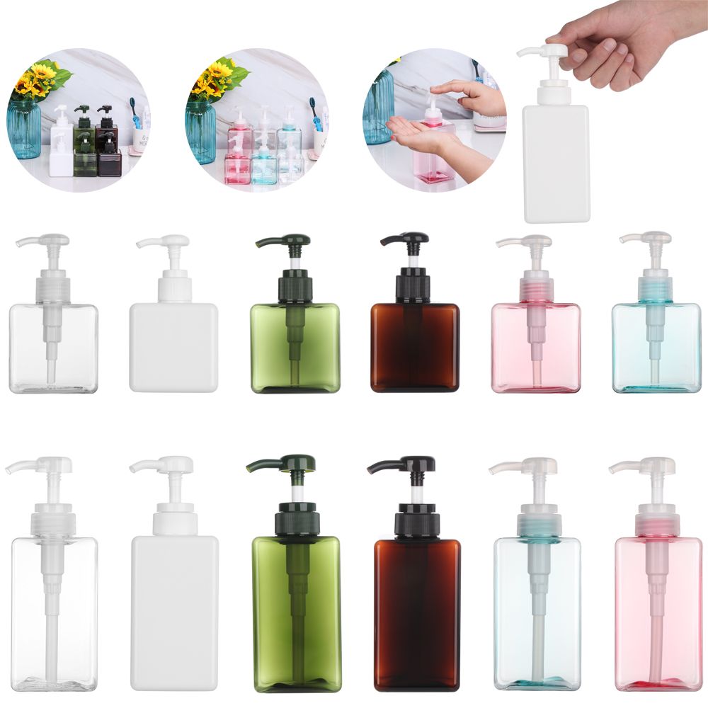 650Ml Vierkante Doorzichtige Fles Vloeibare Zeep Opgeklopte Mousse Punten Bottelen Shampoo Lotion Douchegel Pomp Bottlesnding Zeep Dispenser
