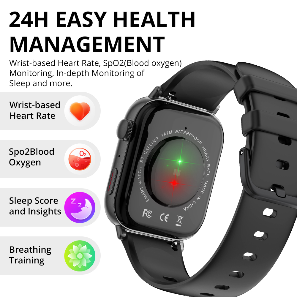 COLMI C8 Max Voice Calling Smart Watch 1,93 "groot HD-kleurendisplay Gezondheids- en fitnesstracking smartwatch voor mannen en vrouwen