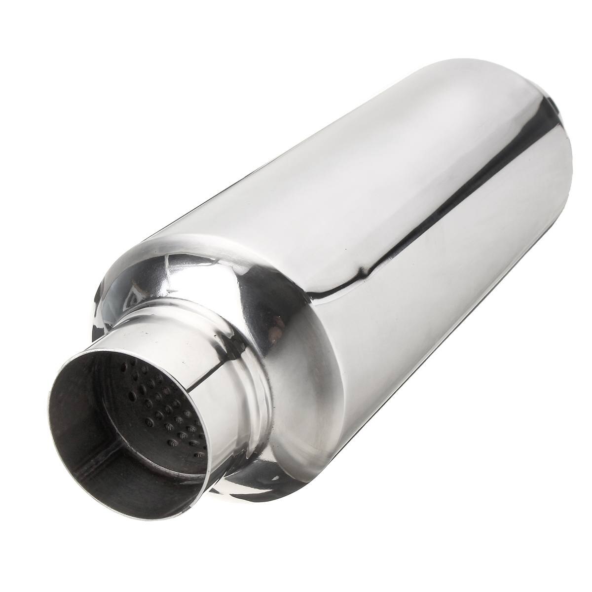Universal Car Exhaust Muffler Resonator 2.25" Inlet/Outlet Exhaust Tip Pipe Tube Stainless Steel
