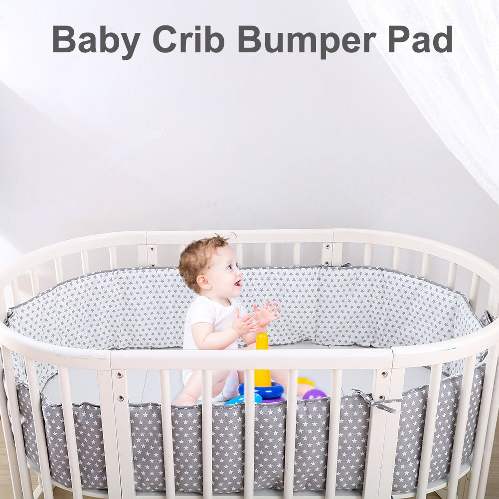 Baby Crib Bumper Pads Breathable Soft Crib Liner Protector For Boys Girls Newborn Crib Around Cot Protector