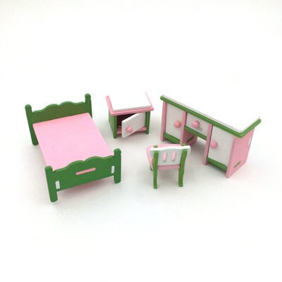 Dollhouse Wooden Colorful Dolls House Miniature Furniture Toys Toy Kids Simulation Furnitures Models House Decor Doll Xmas: 8